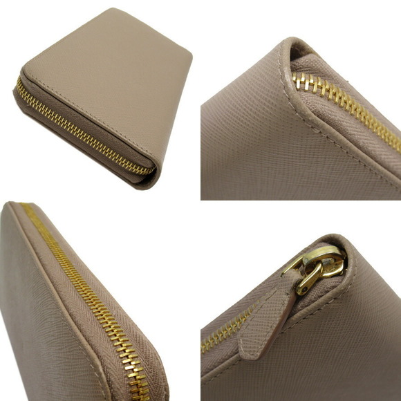 Prada Triangle CAMMEO Leather Zip Saffiano Wallet - Picture 1 of 3